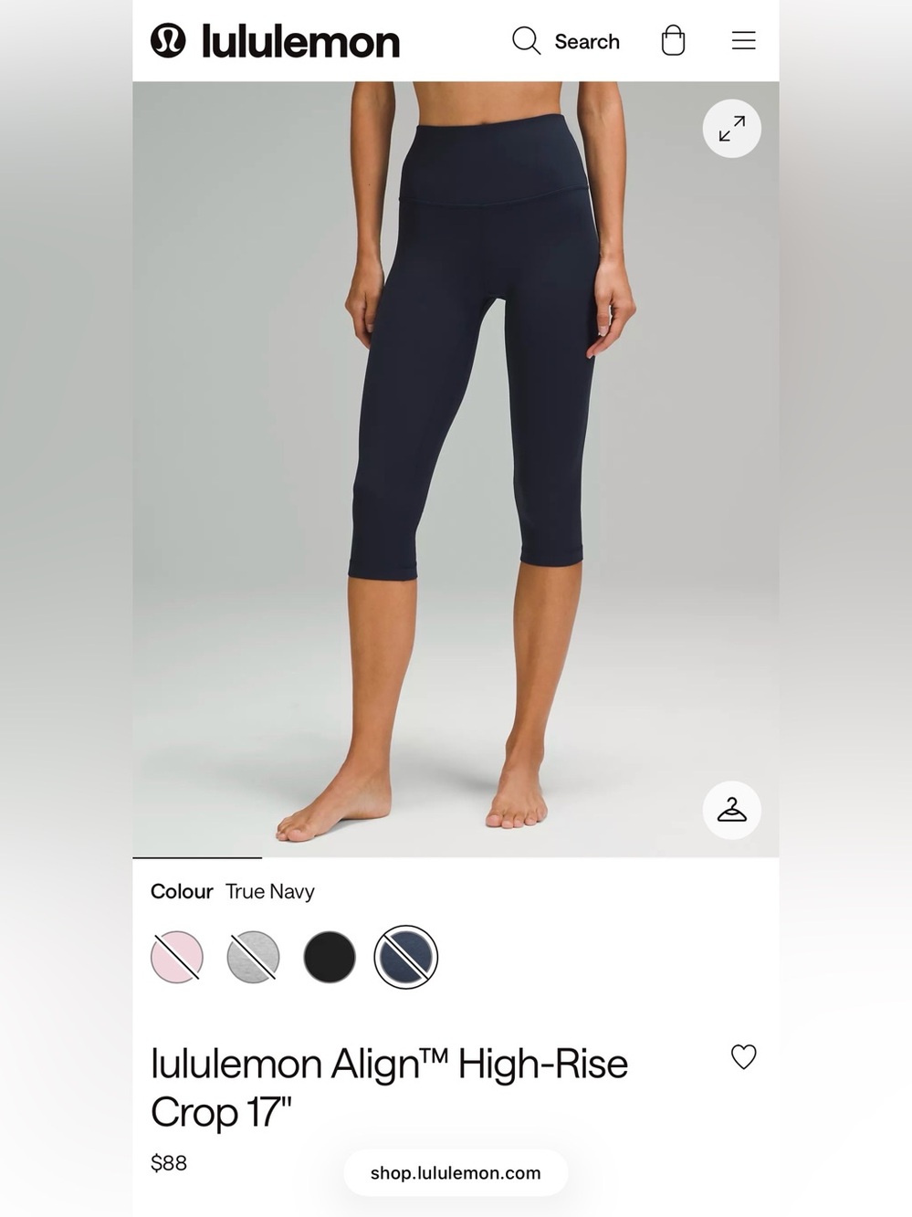 Lululemon Athletica Capri Align Navy Leggings